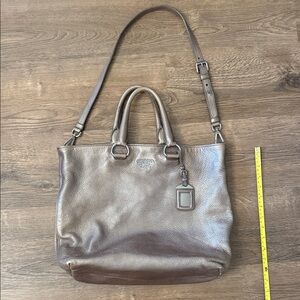Prada Metallic Bronze Leather Tote